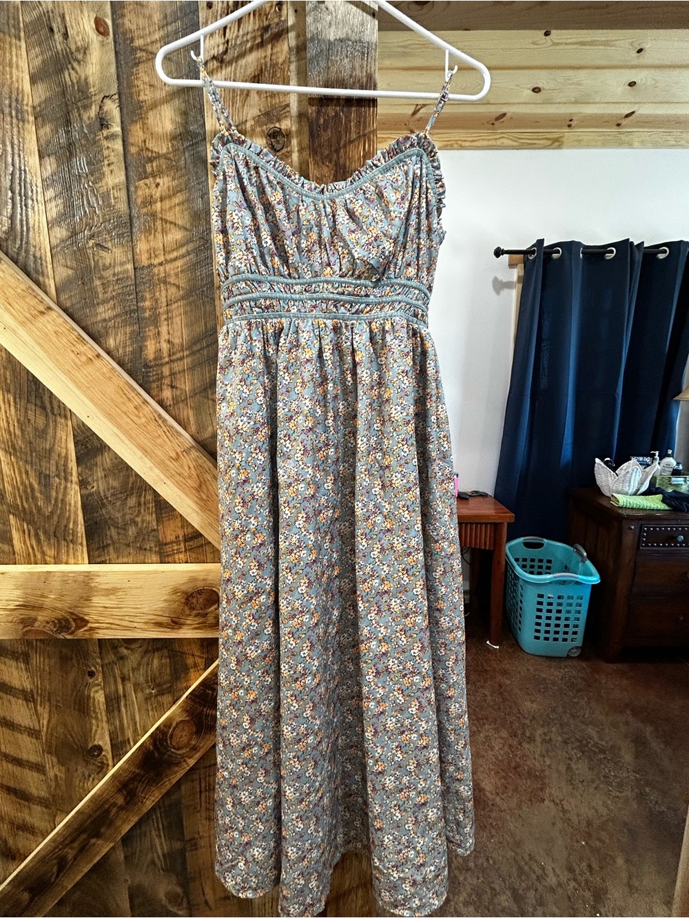 Wishlist Apparel Light Blue Smocked Women’s Overalls